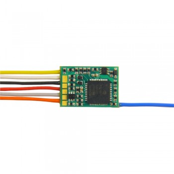 Zimo MX617F Miniatur Decoder - 13 x 9 x 2,6 mm -  0,8 A 6-pol Schnittstelle NEM651 an Drähten